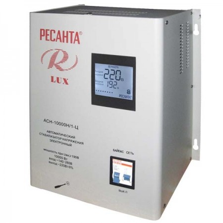 Стабилизатор напряжения РЕСАНТА АСН-10 000Н/1-Ц Lux 63/6/18