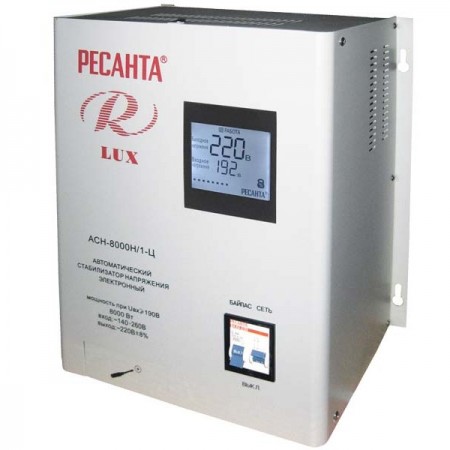 Стабилизатор напряжения РЕСАНТА АСН-8 000 Н/1-Ц Lux 63/6/17