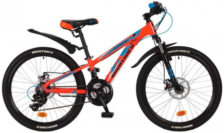 Велосипед 24' хардтейл, рама алюм. NOVATRACK EXTREME диск,оранж.,21ск.,13' 24 AHD.EXTREME.13 OR 9 (2019)