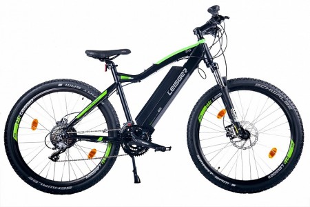Электровелосипед 2-х колесный (велогибрид) LEISGER MI5 black/green-0129