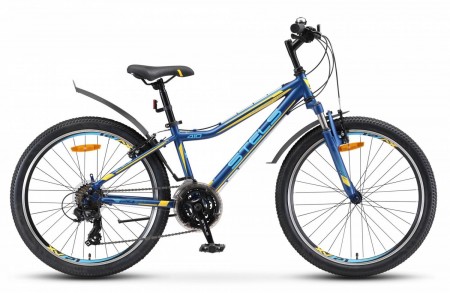Велосипед 24' хардтейл STELS NAVIGATOR-410 V темно-синий/желтый  V010 (2019)