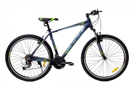 Велосипед 27,5' хардтейл, рама алюминий STELS NAVIGATOR-710 V, темно-синий, 27 ск., 17' (2019)