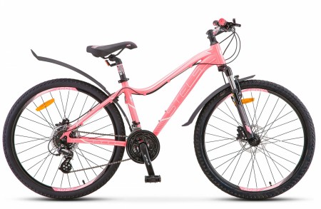 Велосипед 26' рама женская, алюминий STELS MISS-6100 D диск, светло-красный, 21 ск., 15' (LU078914)