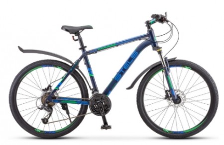 Велосипед 26' хардтейл, рама алюминий STELS NAVIGATOR-645 D диск, т-синий, 24 ск., 15,5' V010 (2019)