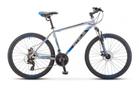 Велосипед 26' STELS NAVIGATOR-500 MD серебрист./синий F010 LU085188 (2020)