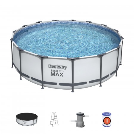 Бассейн каркасный Bestway 56438 457*122см ФИЛЬТР-НАСОС, ЛЕСТНИЦА, ТЕНТ