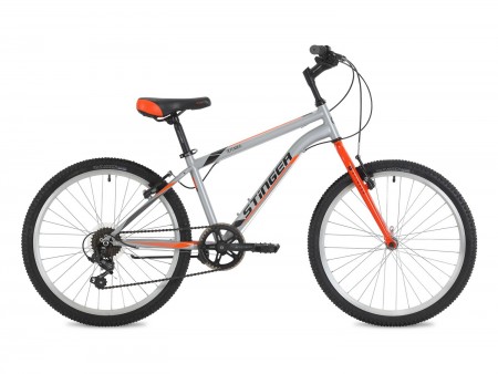 Велосипед 24' хардтейл STINGER DEFENDER серый, 6 ск., 12,5' 24SHV.DEFEND.12GR8 (2018)
