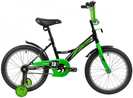 Велосипед 18' NOVATRACK STRIKE черный-зелёный 183STRIKE.BKG20 (2020)