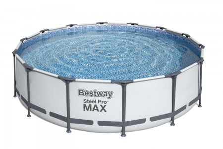 Бассейн каркасный BESTWAY Steel Pro Max 427*107см, фил.-насос 3028л/ч, лестница, тент 56950 BW