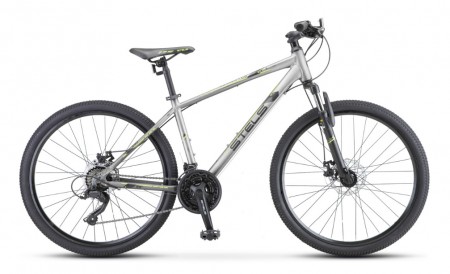 Велосипед 26' хардтейл, рама алюм. STELS NAVIGATOR-590 MD Серый/салат., 18' K010 2021 LU094325 (А21)
