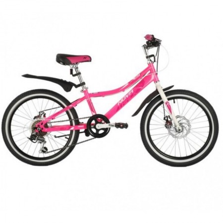 Велосипед 20' стальная рама NOVATRACK ALICE розовый, 6 скор., дисковый тормоз 20SH6D.ALICE.PN21