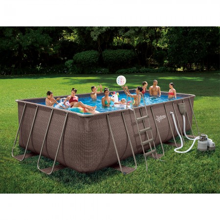 Бассейн каркасный SummerESCAPES 549х274х132см (песч.фильтр-насос, лестн, настил, тент) Р20-2052-S